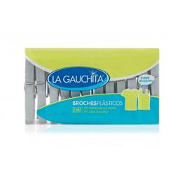 LA GAUCHITA BROCHES DE PLASTICO X 12UN