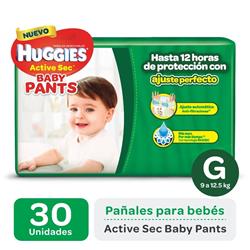 PAÑ HUGGIE ACTIVE SEC BABY PANTS GDE X30