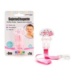 BABY INNOV SUJETA CHUPETES ROSA